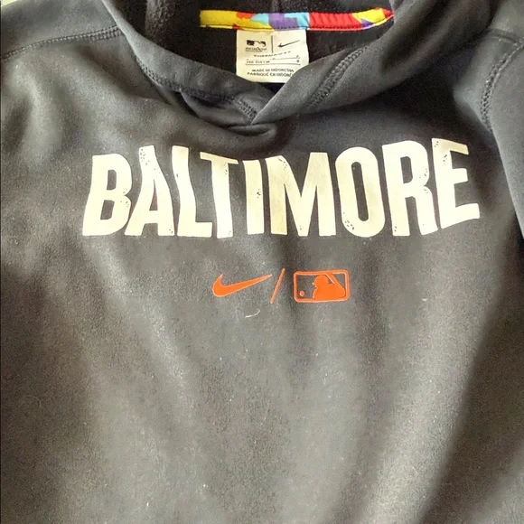 Nike Black Baltimore Kids Hoodie - Picture 4 of 5